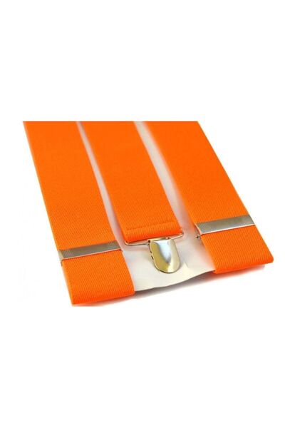OEM Men's Suspenders, Metal Fasteners, 3.5cm, Neon Orange
