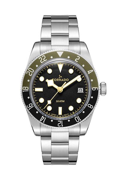 Tornado Lumina Date Just Men's Analog Black Dial Watch - T24006-D1