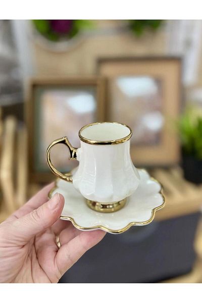 ÇEÇEN HOME 6-Person Porcelain Cup Set 90ml