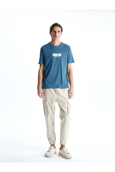 LC Waikiki Xside Crew Neck Printed Combed Cotton Men's T-Shirt