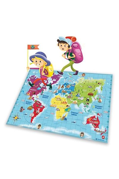 divendi-ro Educational board game "I Know the World", age 6+ years, 37.4x5x28.5cm, multicolor