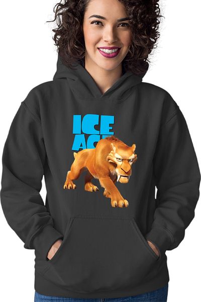 OEM Hanorac Femei Ice Age Logo Lion Antic Animal Fluffy Huge