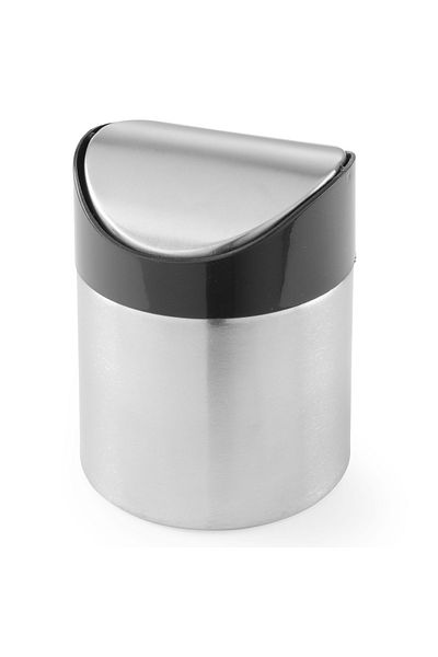 HENDI Kosz śmietniczka stołowa z uchylną pokrywką ze stali nierdzewnej śr. 95 mm - 440711