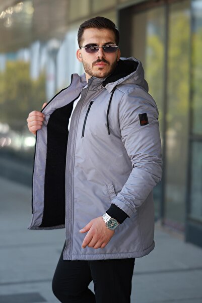 ByTrend Palton, haină și parka impermeabilă cu căptușeală din blană interioar...