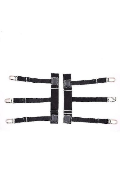OEM Suspender Braces, Anti-Slip/Folding, Metal Clips, Black