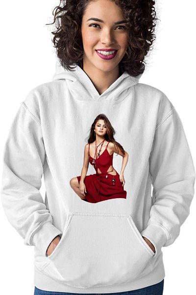 OEM Women's Hoodie Selena Gomez Red Dress Actress Singer Song