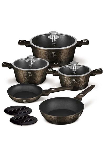 Berlinger Haus Primal Gloss Collection 10-Piece Titanium Cookware Set