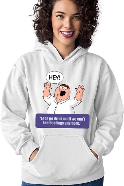 OEM Hanorac Femei Family Guy Father Stewie Telegram Sticker Quotes