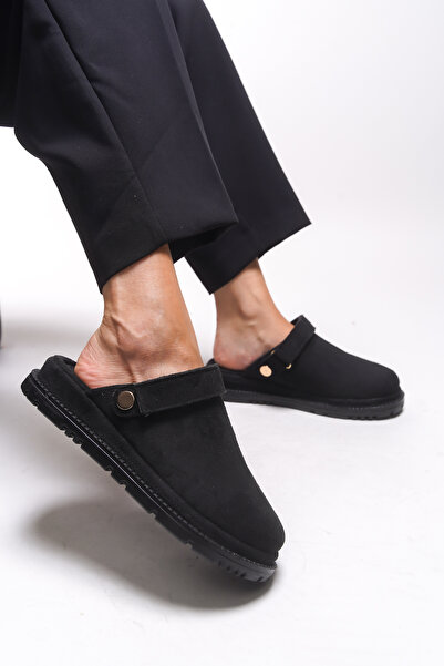 Riccon Everqinor Women's Slippers with Fur Inside 0012999 Black