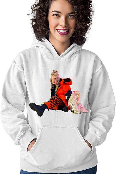 OEM Women's Hoodie Billie Eilish Fashion Album Concert Look Teens