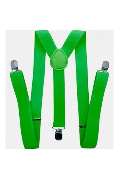 OEM Men's Suspenders, Metal Clips, 3.5 cm, Apple Green