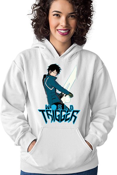 OEM Women's Hoodie World Trigger Mikumo Osamu Sword Weeb