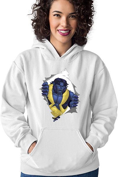 OEM Women's Hoodie X-men Monster Rip Powerfull Super Hero Cartoons