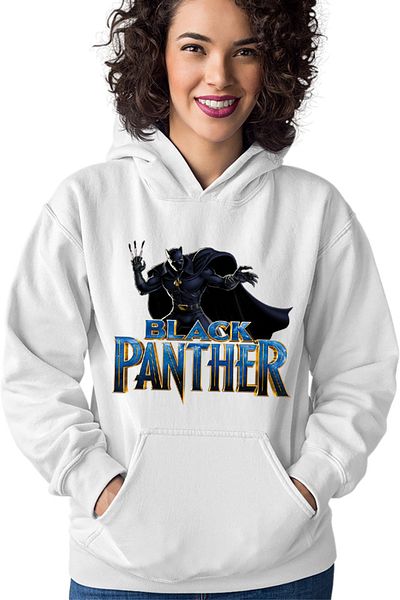 OEM Women's Hoodie Black Panther Logo Marvel Superpower
