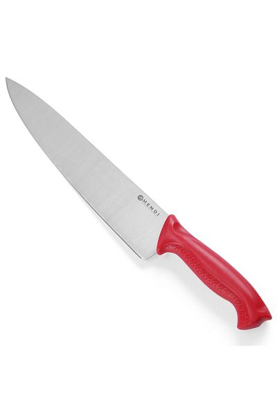 HENDI Nóż kucharski HACCP do surowego mięsa 320mm - czerwony - 842621
