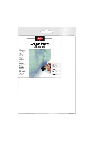 Viva Decor White acid-free paper, anti-aging, A4, 240 g/m2, VIVA DECOR, 12 sheets