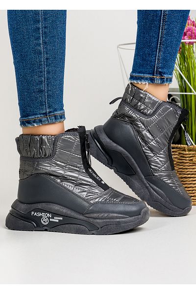 starlike Women's gray fur boots A166