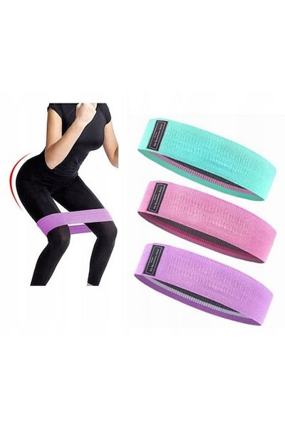 OEM Set de 3 benzi de rezistență pentru fitness, diferite niveluri de rezistență, multicolore