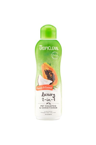 Tropiclean Papaya & Coconut Luxury 2-in-1 Dog & Cat Shampoo & Conditioner
