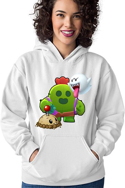 OEM Women's Hoodie Brawl Stars Shooter Arena Hero Mario Ghost Plants