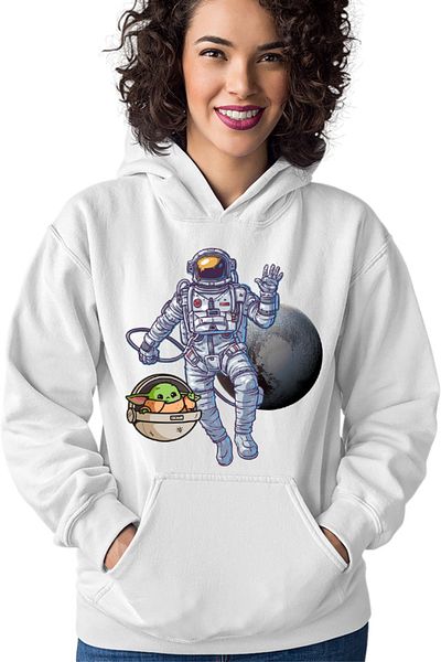 OEM Women's Hoodie NASA Astronaut Star Wars Baby Yoda Pluto Adorable Heart