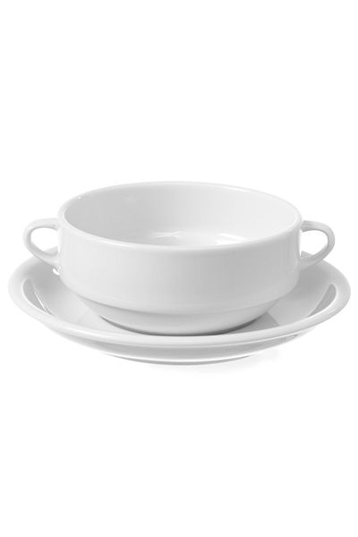 HENDI Spodek z porcelany do bulionówki OPTIMA śr. 170mm zestaw 12szt. - 770931