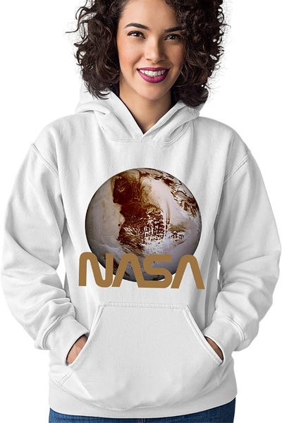 OEM Women's Hoodie NASA Logo Pluto Planet New Small Dwarf Exo