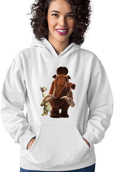 OEM Women's Hoodie Ice Age Mammal Carnivoran Scrat Steffie Rat Hello