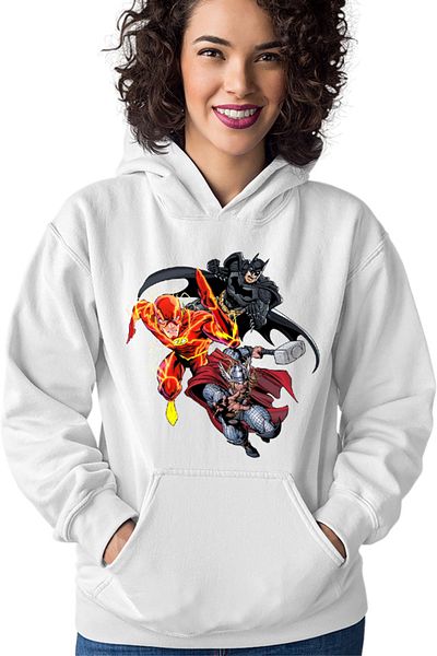 OEM Women's Hoodie Flash Batman Thor Multiverse Super Powers Fight Toys