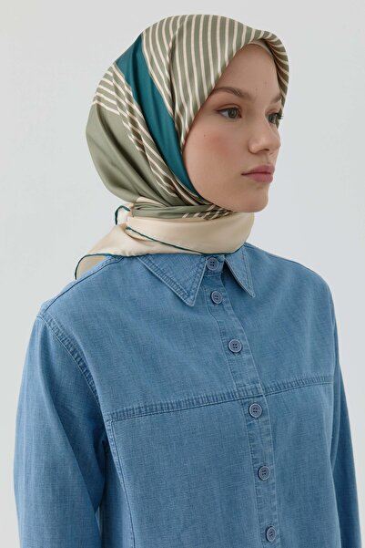 Tuğba Mana Twill İpek Eşarp - Çağla