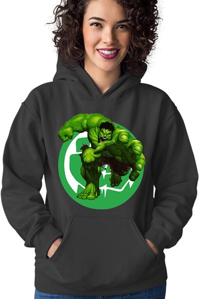 OEM Hanorac Femei Hulk Logo Icon Fist Power Comics