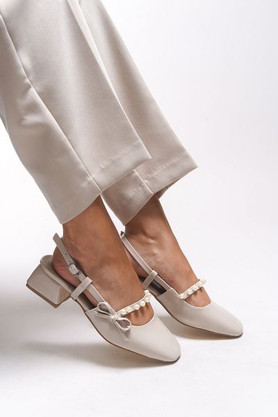 Riccon Elyelyrra Women's Heeled Shoes 0012127 Beige Patent Leather