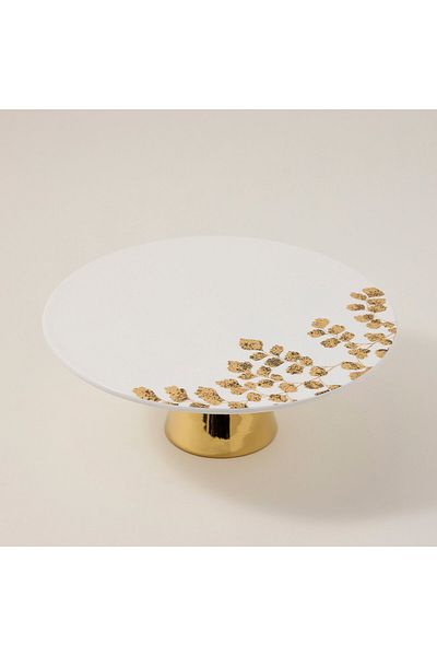 LA MESA gold porcelain cake stand