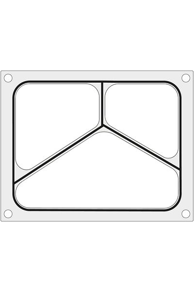 HENDI Matryca forma do zgrzewarek MCS na tackę trójdzielną 227x178 mm - 805480