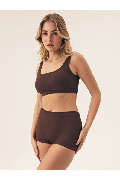 Bloovii Women's Boxer Shorts Panties Ribbed Briefs Slim Fit | Larleen