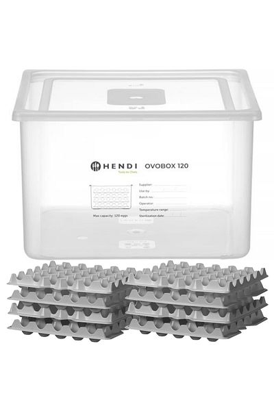 HENDI Pojemnik na jajka 8 tacek na 120 jaj OVOBOX 18 l 355 x 325 x 200 mm