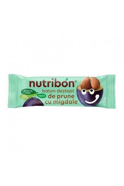 Transilvania Nuts Baton vegan de prune cu migdale fara gluten "nutribon" 30gr Transilvania Nuts