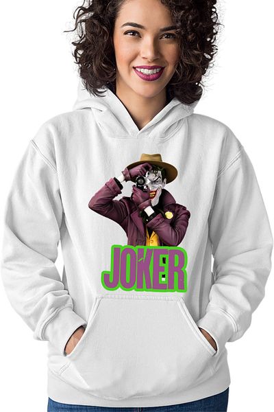 OEM Women's Hoodie Joker Photo DC Superhero Supervillian Psychological