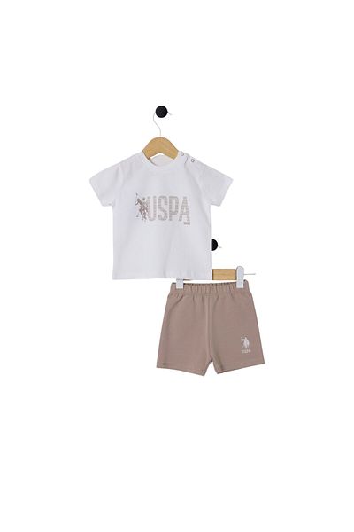 U.S. Polo Assn. Baby Boy White Baby Suit Usb2334