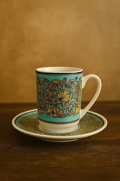 RGS HOMELİFE Porcelain 2-Piece Coffee Cup