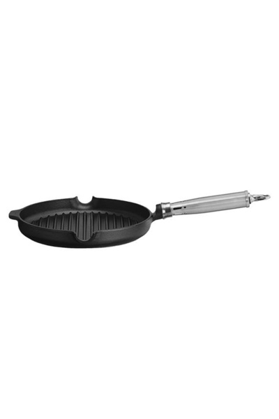 HENDI Tigaie grill din fontă - diametru 250 mm - 629925