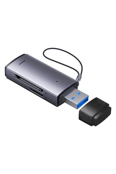 Baseus Adaptor USB to SD, TF - Lite Series (WKQX060013) - Grey