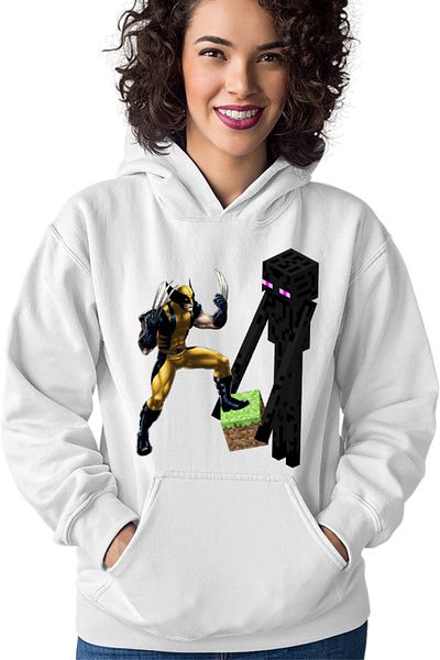 OEM Hanorac Femei Minecraft Enderman Wolverine Grass Cube