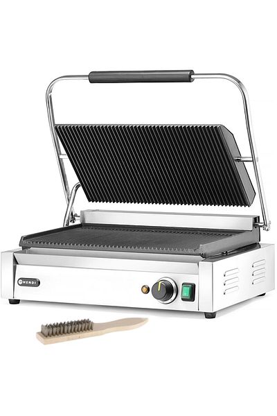 HENDI Grătar electric de contact XL Pianini 548 x 415 mm 2700 W - 263624