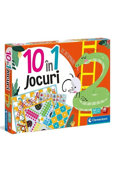 divendi-ro Board game "10 in 1 games", classic and educational, age 4+ years, 5x37x28.1cm, multicolor