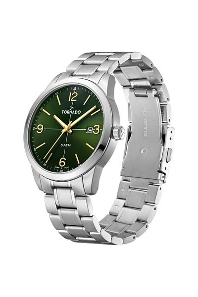 Tornado Classic Men's Analog Green Dial Watch - T24007-SBSH