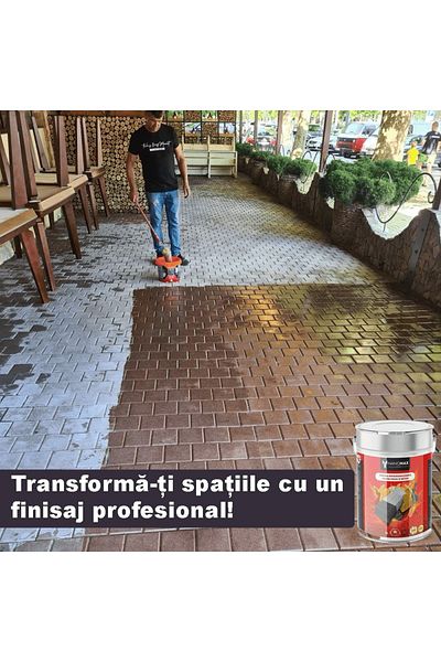 nanomax Lac Transparent Efect Umed Piatra, Pavaj Și Beton Impermeabilizant Hidrofob & Oleofob , 5l