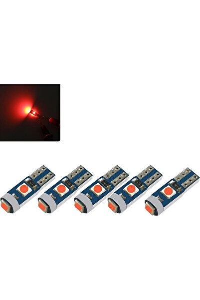 Erlight 10 Adet Kırmızı T5 LED Kilometre Kadran Ambians Aydınlatma Ampulü