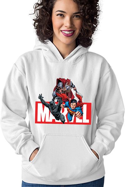OEM Women's Hoodie Black Panther Superpowers Action Battle Superman