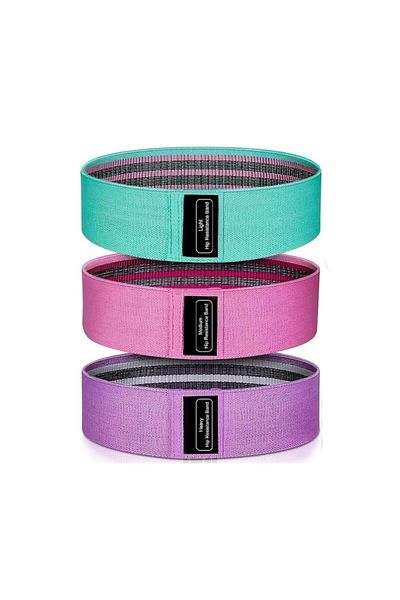 Jup Set de benzi de rezistenta FirstFit 9203-9, pentru picioare si fese, 3 piese, 3 nivele de rezistenta